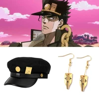 jojo bizarre adventure anime cosplay jotaro kujo joseph army military jojo cap hatbadge animation around jotaro hat props gift