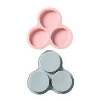 3 cell silicone cake mold round 4 inch for baking kitchen accessories tools handmade diy rainbow pan pizza creative baking tool
