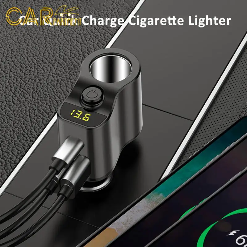 

Type-c Fast Charge Digital Display Voltage Measurement Car Charger Fast Charging 3.1a Car Cigarette Lighter Car Accessories