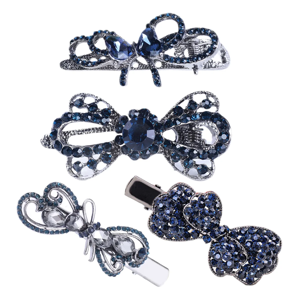 

4 Pcs Hair Barrettes Clips Bow Clip Hair Clips Bowknot Hair Clips Alligator Hair Clips