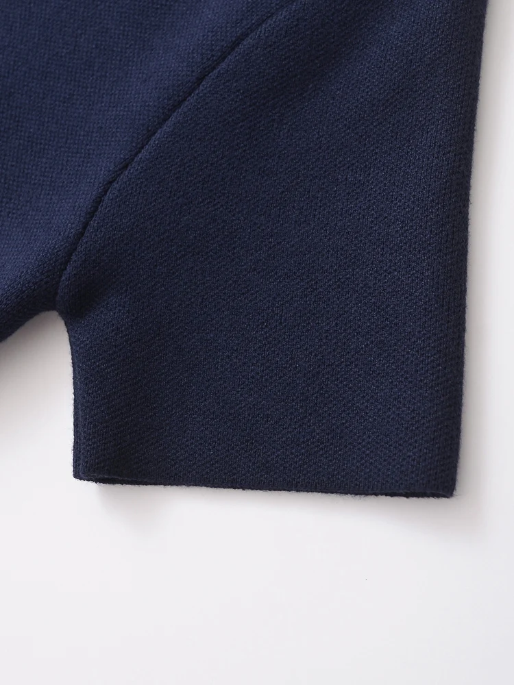 Женский винтажный кардиган на пуговицах с круглым вырезом и коротким рукавом