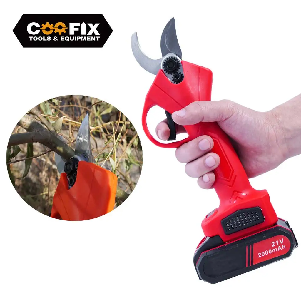 

COOFIX - Professional Cordless Rechargeable Electric Pruning Shears with Lithium Battery for Cutting Tree Branches