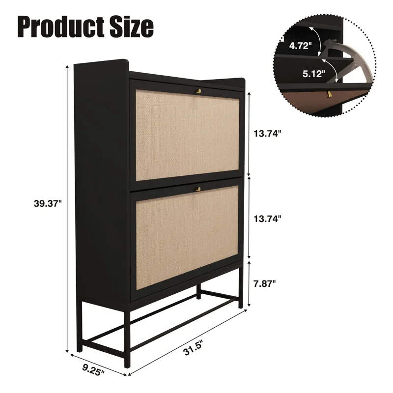 Moderner Pangerangs Vissschuh Schrank Freistehender Schuh Regals Chrank Mit 2 Flip-Schubladen Versteckter Schuh Ablage Org (art.: 3920d161f3261) - 3920d161f3261