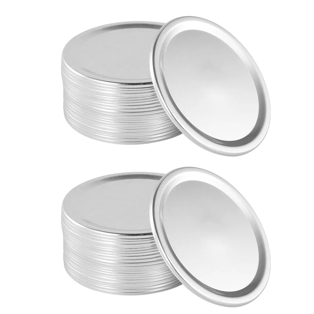 

Jar Lids Canning Mason Lid Cover Mouth Wide Jars Secure Tinplate Metal Air Tight Sealing Caps Can Storage Regular Cap Flats