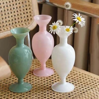nordic glass vases ins solid color flower vase dried flower arrangement container terrarium hydroponic plant pot decorative vase