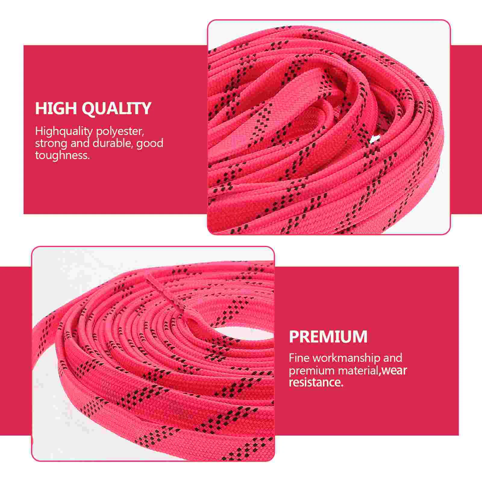 Laces Shoe Polyester Waxed Skateboard Shoelaces Roller Wide Shoes Skating Accessories