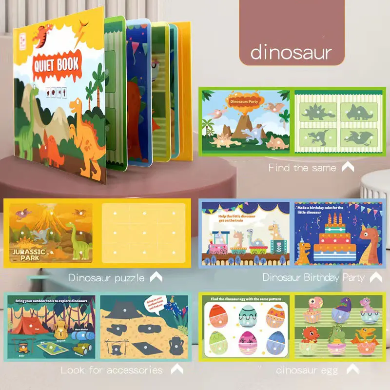 

Montessori Baby Busy book DIY Toddlers cognition fun sticker book Early Learning Education Toys Habits Knowledge Developing