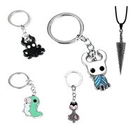 mix design hollow knight metal keychain spike cosplay costumes pendant necklace interesting keyring small gift
