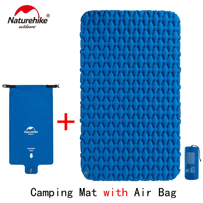 

Naturehike Lightweight Moisture-proof Air Mattress Nylon TPU Sleeping Pad Inflatable Mattress Camping Mat For 2Person NH19Z055-P