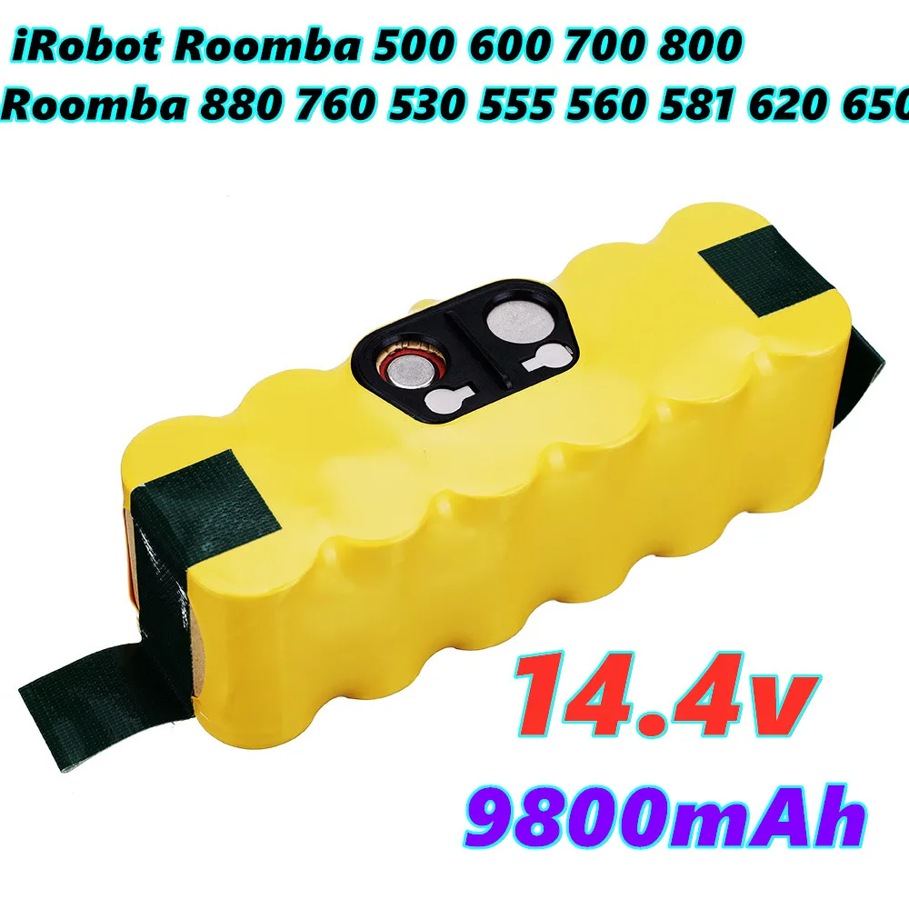 

New 14.4V 9800mAh Replacement NI-Mh Battery for iRobot Roomba 500 600 700 800 Series for roomba 880 760 530 555 560 581 620 650