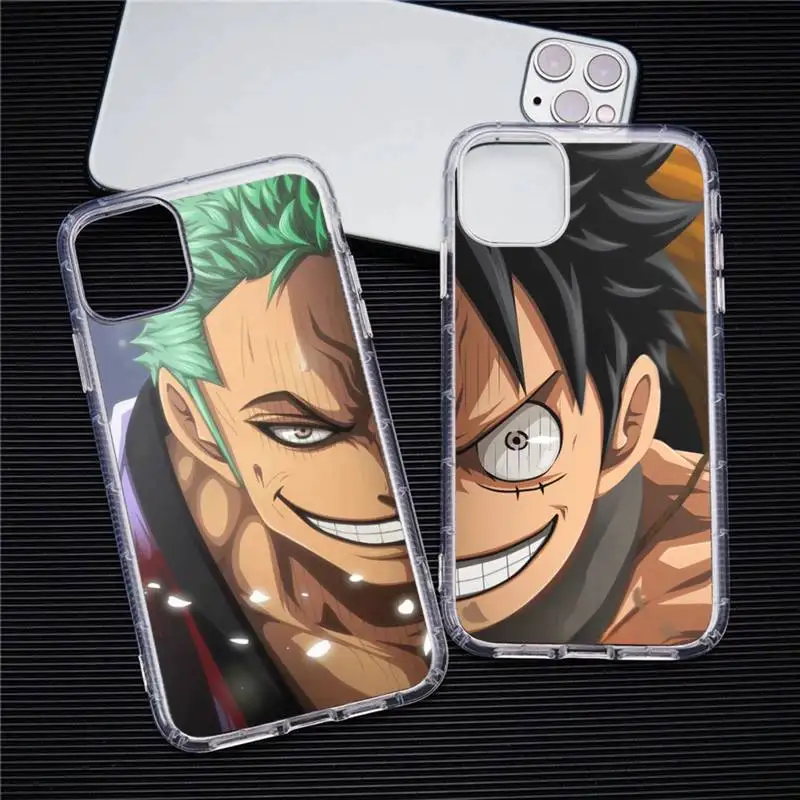 

Anime One Piece Roronoa Zoro Phone Case Transparent For iphone 13 12 11 Pro Max Mini XS Max 8 7 Plus X SE 2020 XR cover