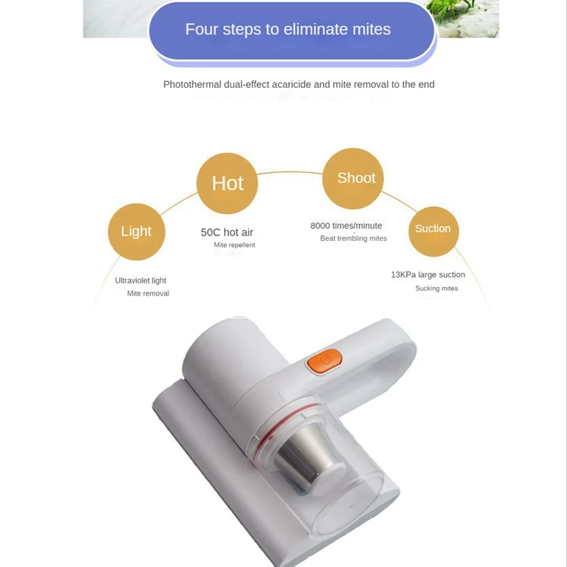

Handheld Vacuum Mite Remover For Home Bed Sofa Mattress Multifunction Vacuum Cleaner Portable Mite Remover Tool US Plug