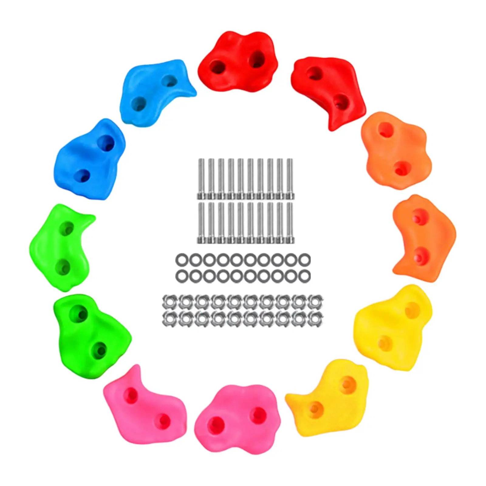 

12x Colored Climbing Holds for Outdoor Climbing, Hardware Included