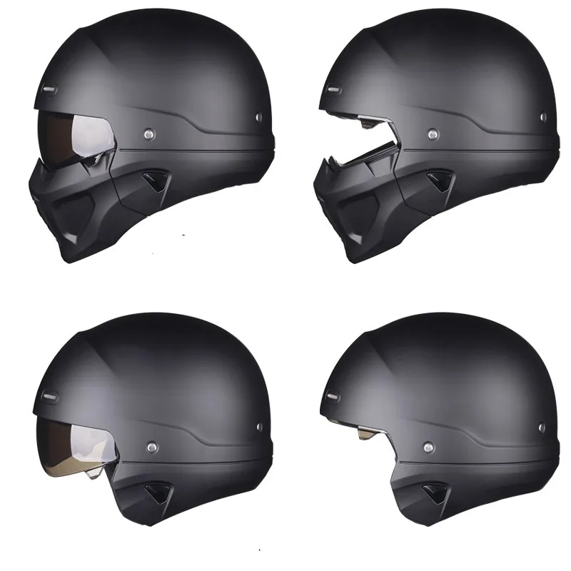 New Scorpion Retro Motorcycle Cascos Moto Locomotive Personality Multi-purpose Combination Helmet Half S M L XL