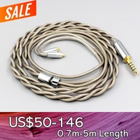 type6 756 core 7n litz occ silver plated earphone cable for akg n5005 n30 n40 mmcx sennheiser ie300 ie900 2 core 2 8mm ln007850