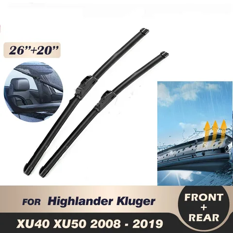 Комплект щеток переднего стеклоочистителя для Toyota Highlander Kluger XU40 XU50 2008-2019 лобовое стекло 26 "20