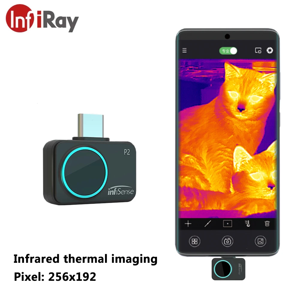Тепловизор InfiRay мобильный телефон Инфракрасный P2 тепловизор диагностика утечек