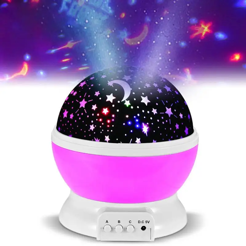 

Rotating Night Light Projector Lamp Starry Sky Star Children Kids Baby Sleep Romantic LED Projection Lamp USB/AA Battery