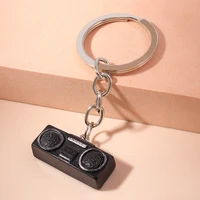 new design cartoon enamel radio keychain for car key women men handbag key rings diy handmade jewelry accessories