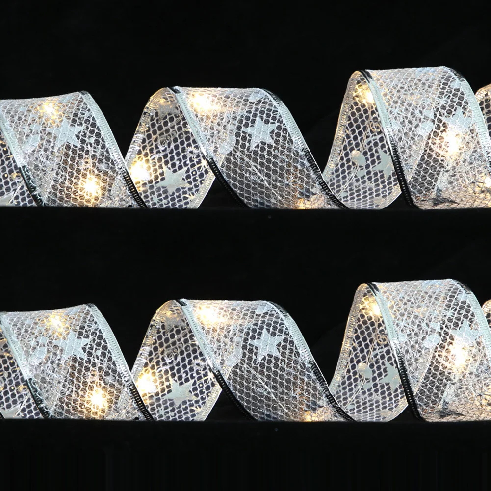 

Женская сказосветильник лента из органзы, лента с бантом для рождественской елки, легкая гирсветильник да s светильник украшения вечерние к...