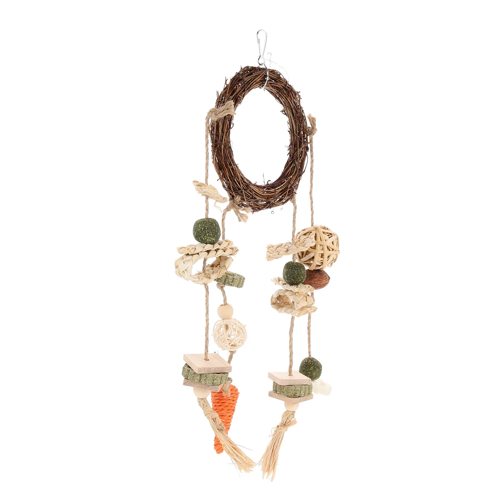 

Hamster Chewing Small Pets Natural Biting Rabbit Cage Hanging Wooden Molar