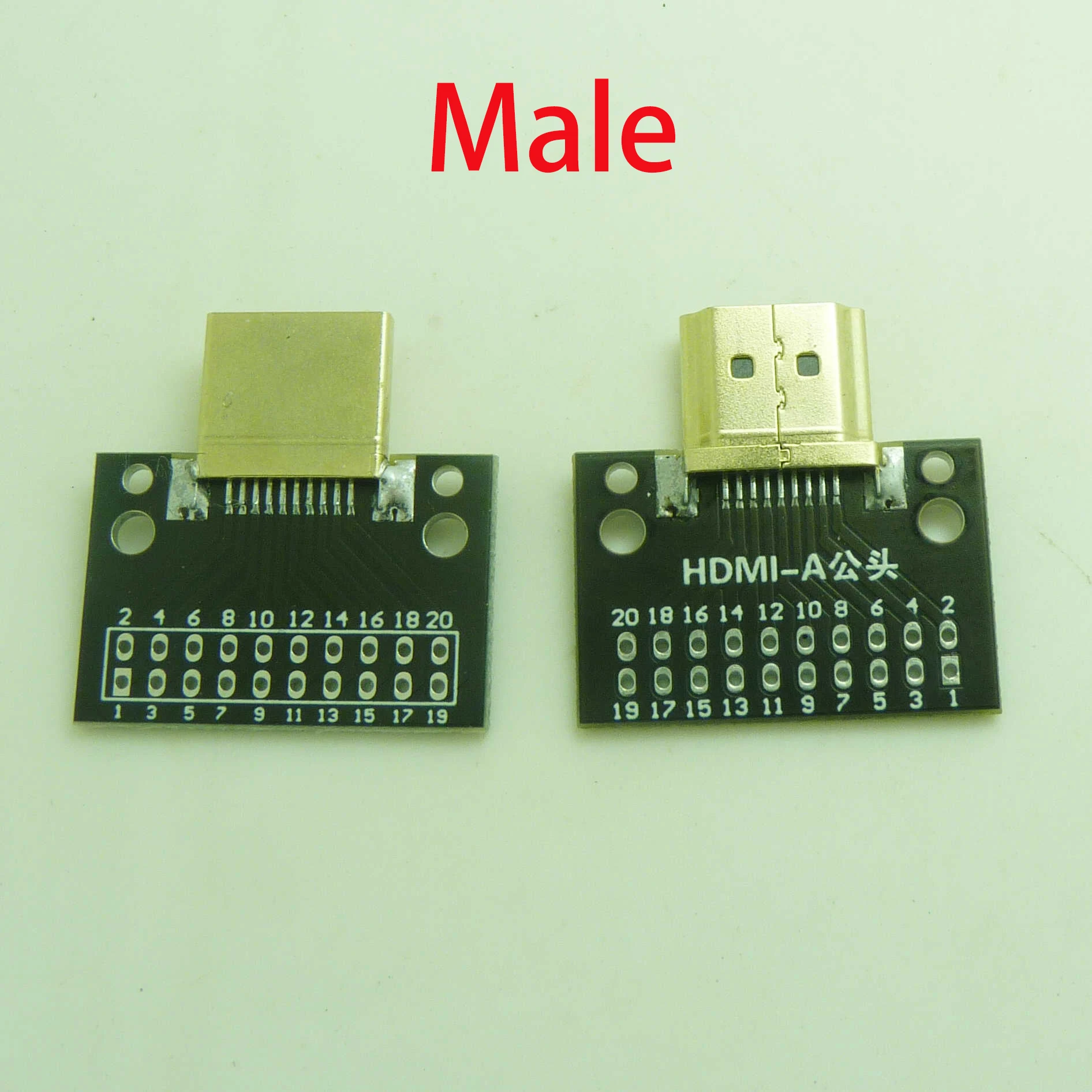 

1 шт. для HDMI тестовая гнездовая розетка 19-контактный разъем позолоченная полоса печатной платы штекерная розетка адаптерная плата тестовая плата типа A