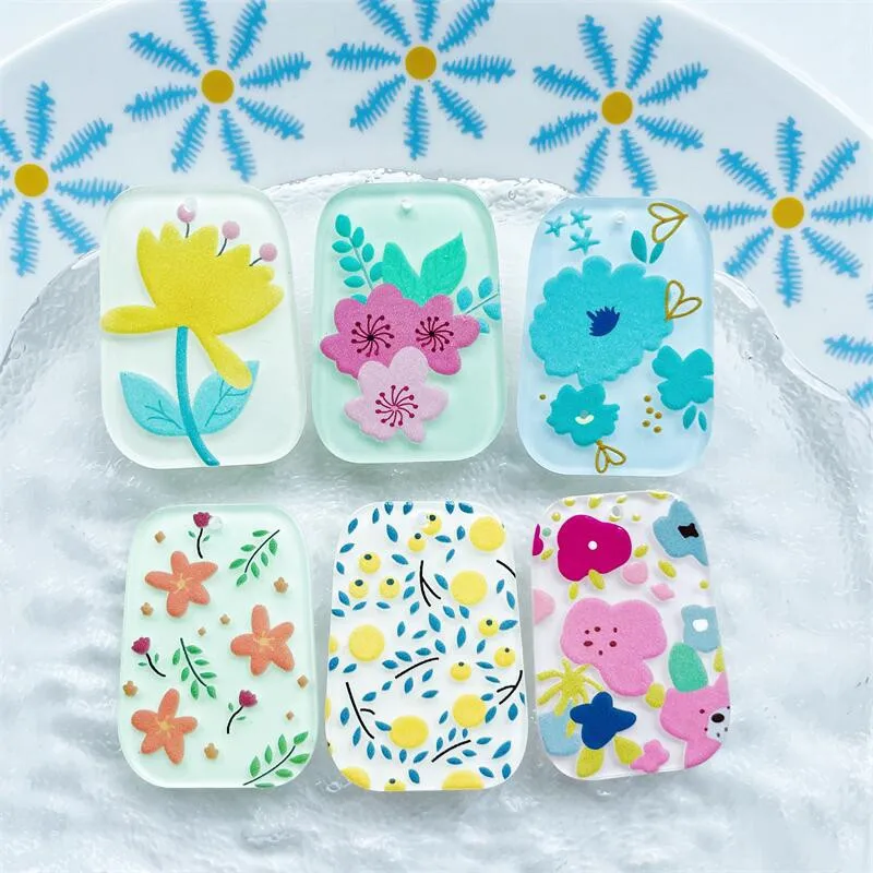 

Летние Стильные цветные цветы 50 шт./лот, геометрические трапециевидные формы, акриловые бусины, «сделай сам», ювелирные изделия, серьги/аксессуары для одежды