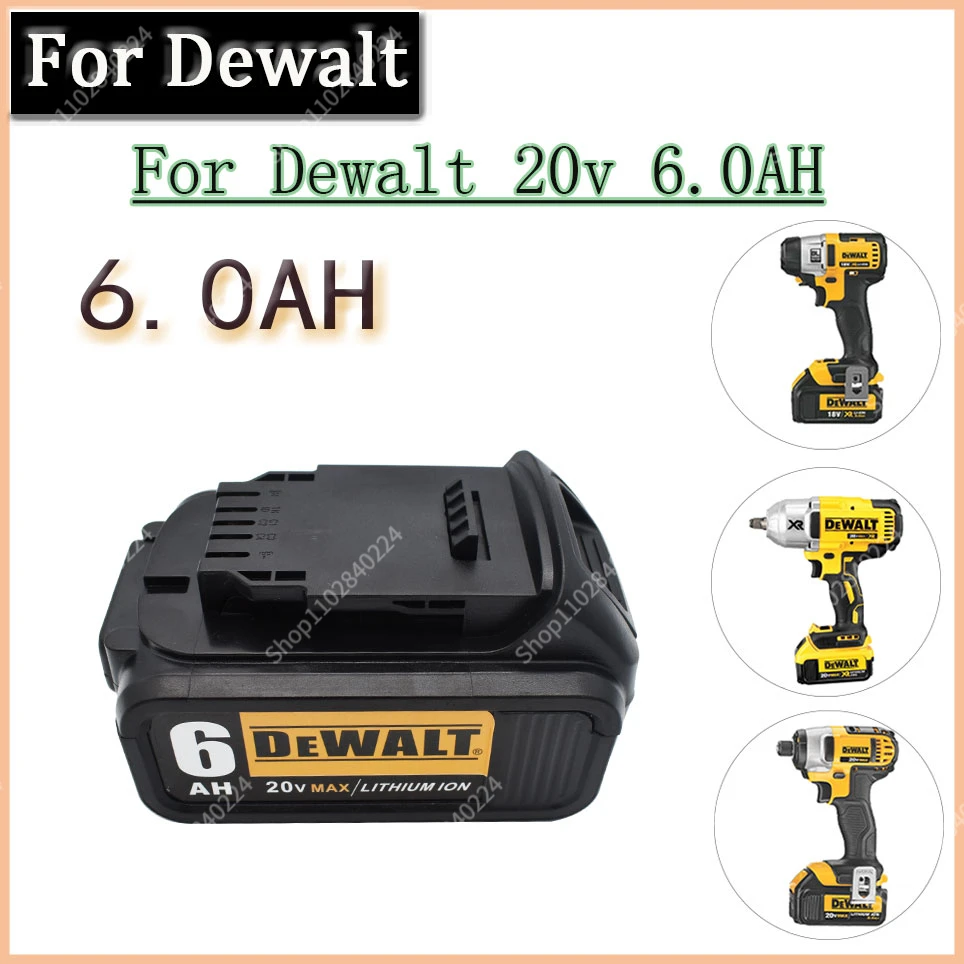 Dewalt 3.0AH 4.0AH 5.0AH 6.0AH 18V 20v power tool battery for Dewalt DCB180 DCB181 DCB182 DCB201 DCB200 MAX power 18650 battery