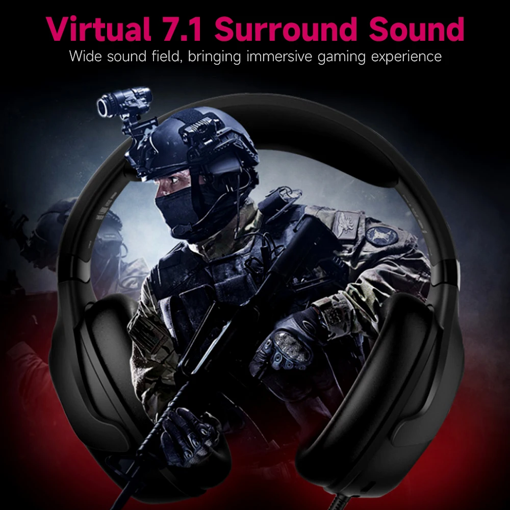 Игровая гарнитура Takstar LIBERTY GAMER RISE виртуальная 7.1 объемный звук съемные проводные