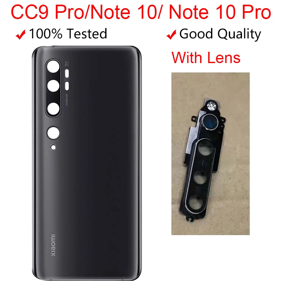 

Новая задняя крышка для Xiaomi Mi CC9 Pro, крышка аккумулятора Mi Note 10, Задняя стеклянная крышка корпуса для Xiaomi Note 10 Pro, крышка аккумулятора
