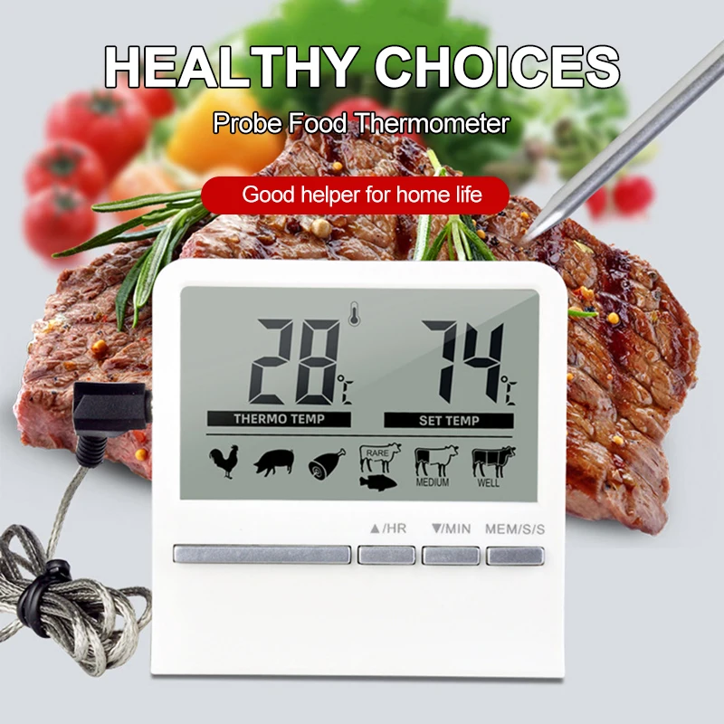 Цифровой термометр для барбекю и духовки кухонный измеритель температуры из