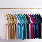 Футболка KANNISAK оверсайз для мужчин и женщин, японская однотонная Базовая рубашка в стиле Харадзюку из 100% хлопка, с круглым вырезом, Свободная Повседневная футболка для пар