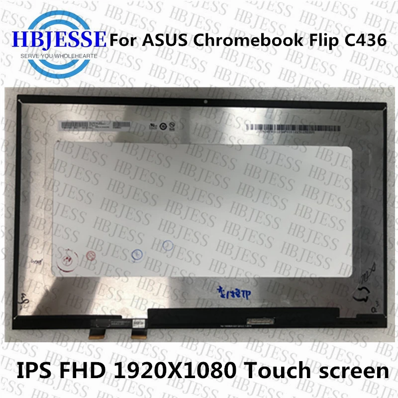 Оригинальный 14-дюймовый светодиодный ЖК-экран для ASUS Chromebook Flip C436 с сенсорным