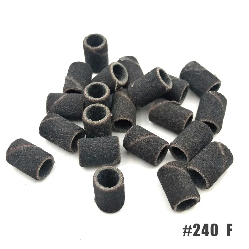 Hytoos 100 Шт. Черные Сверла Для Ногтей Шлифовальные Ленты Маникюра Педикюра