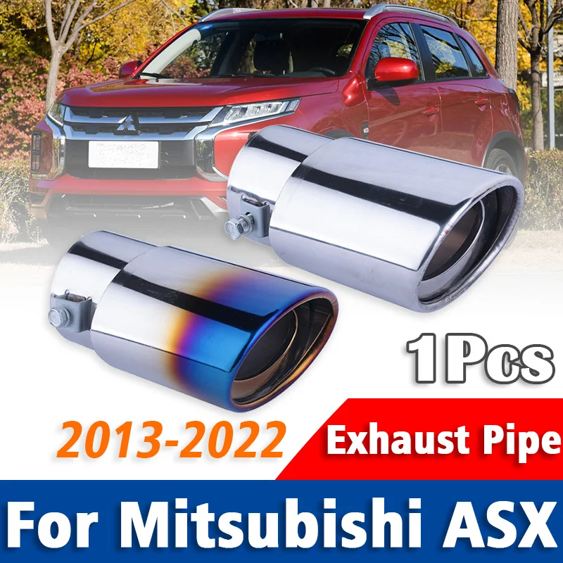 

1Pcs Stainless Steel Exhaust Pipe Muffler Tailpipe Muffler Tip For Mitsubishi ASX 2013-2022 Car Rear Tail Throat Accessories