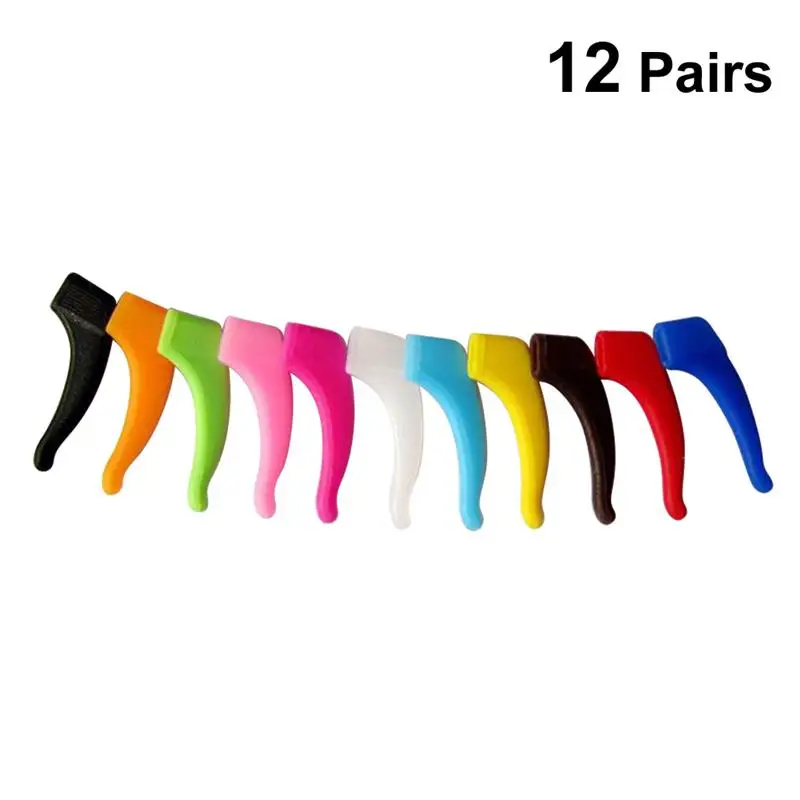 

12 Pairs Glasses Antiskid Earmuffs Non-slip Ear Hook Glasses Legs Cover