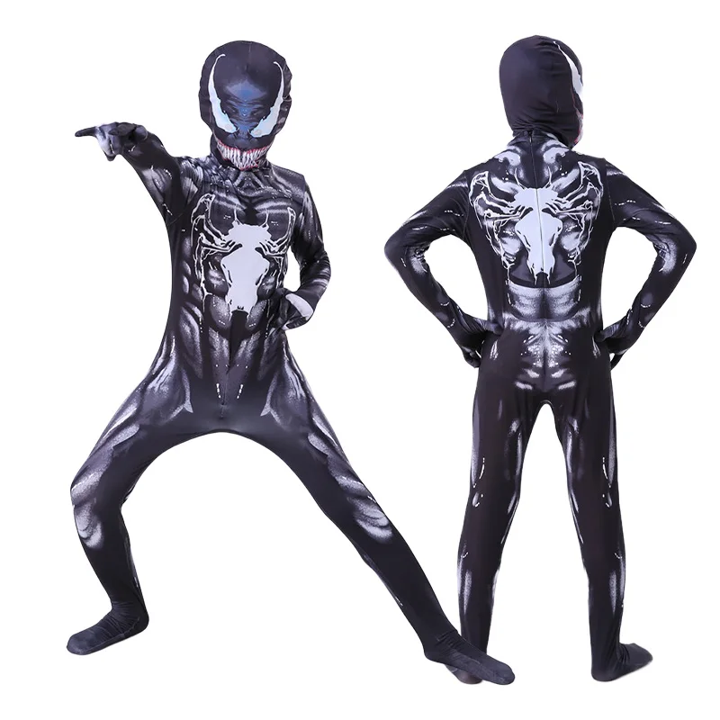 

Spiderman Venom Costume Kids Superhero Spider Man Cosplay Costume Bodysuit Jumpsuit Halloween Party Clothes Children Adult Gifts