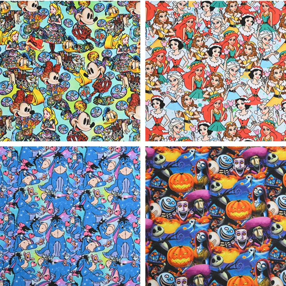 Ткань хлопковая Кошмар перед Рождеством 110 см в ширину |