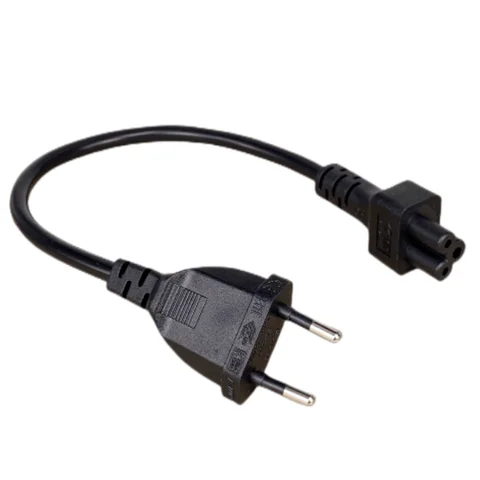 2-контактный штекер для кабеля адаптера IEC 320 C5 для блока питания ноутбука, стандарт ЕС