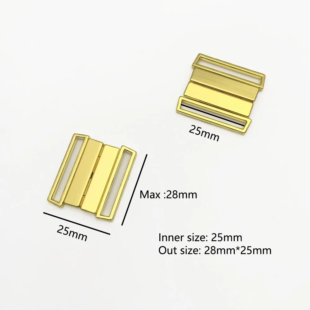 Металлическая застежка-липучка для бюстгальтера 25 мм