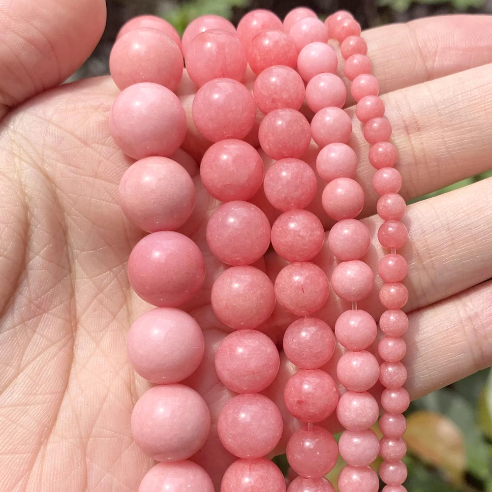 

Natural Rhodonites Stone Beads Round Loose Spacer Beads For Jewelry Making DIY Bracelet Handmade 6/8/10/12mm