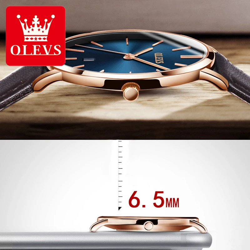 OLEVS Lover’s Watches Luxury Quartz WristWatch Simplicity Fashion Heartbeat Romance Waterproof Mens Women Watch Business Clock