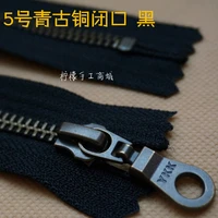 ykk5 metal green copper closed zipper 15 50cm black garment cardigan pocket bag shoes
