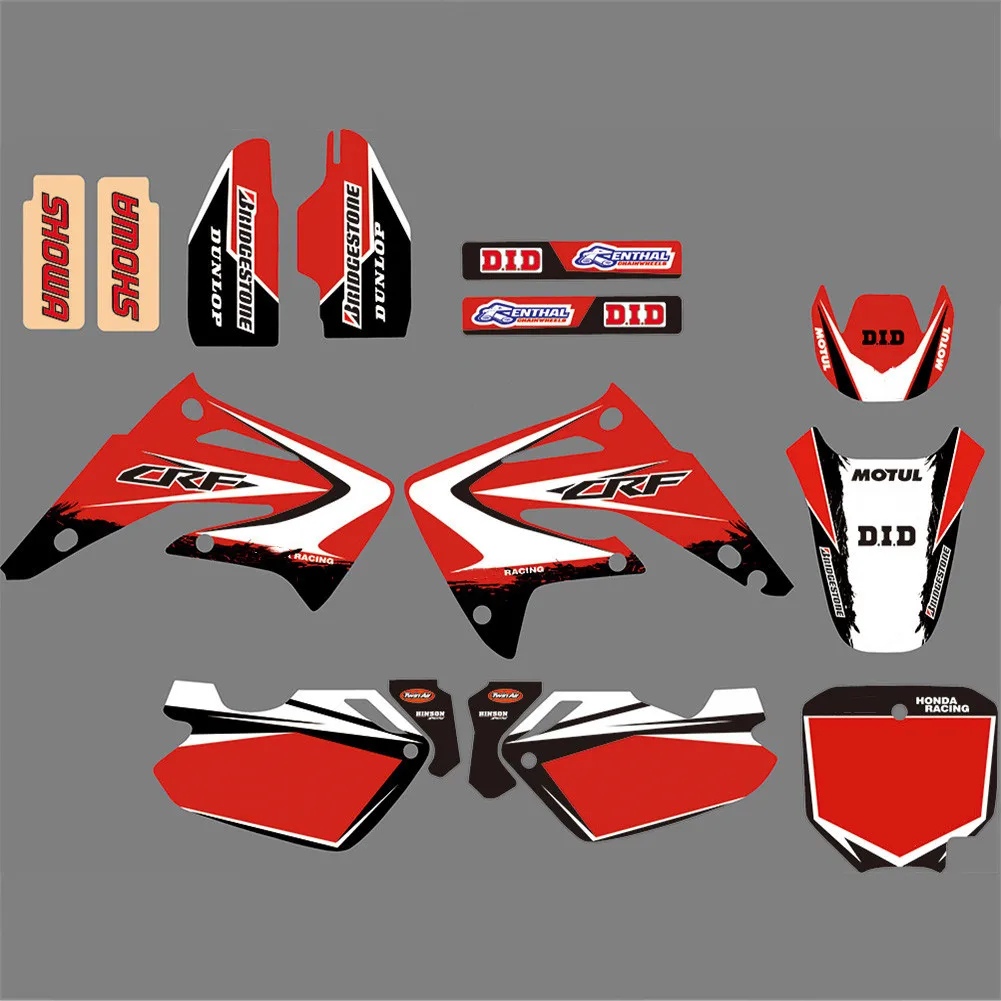 Наклейки для HONDA 85 CR 2012-2003 Графика фона и декоративные наклейки CR85 2003 2004 2005 2006 2007 2008 2009 2010 2011 2012 и далее.