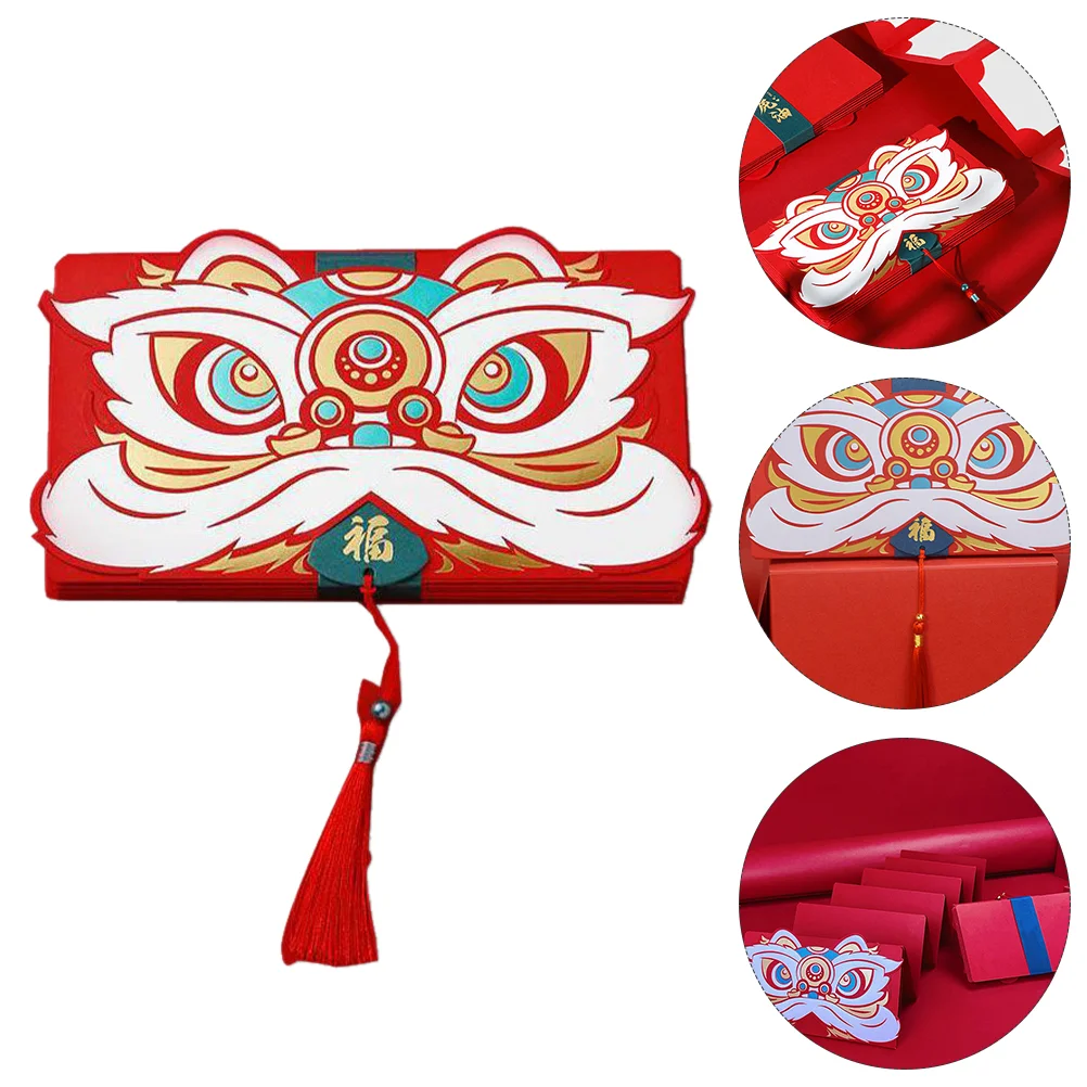 

Конверт красный со знаками Зодиака и тигра