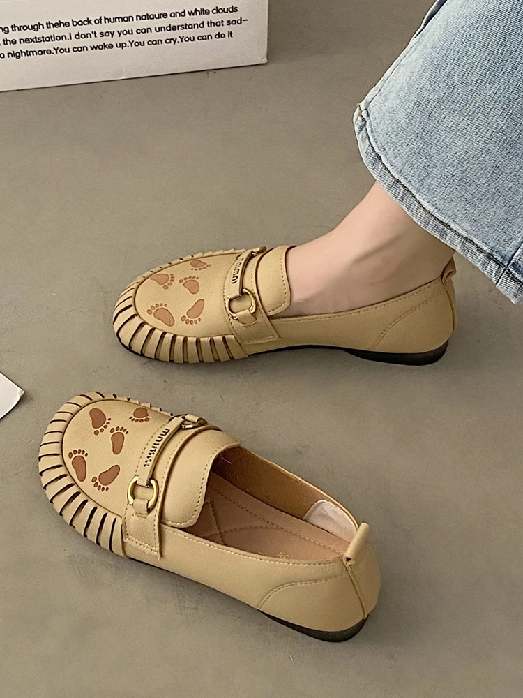 

Женские повседневные туфли, элегантные лоферы с мехом, женская обувь с круглым носком, с закрытым носком, модные Универсальные летние туфли без застежек 2023 Com