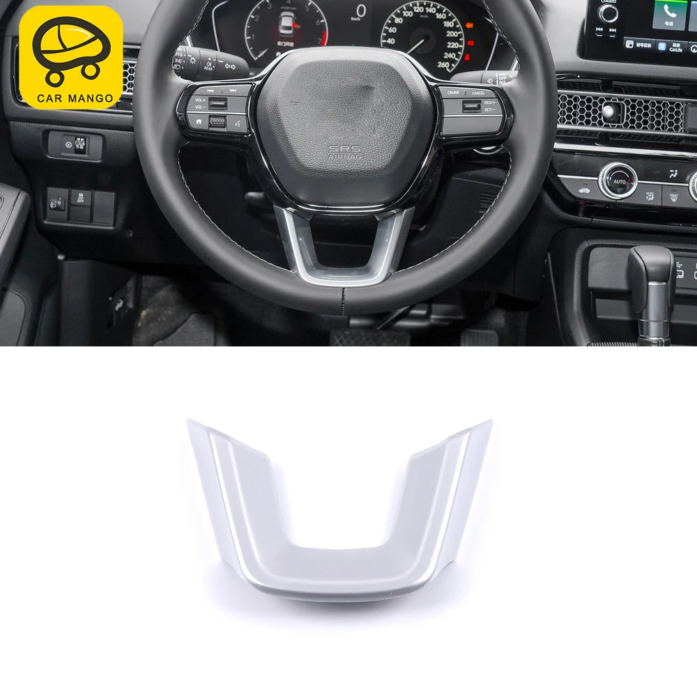 Автомобильные аксессуары для Honda Civic 2022 Gen11, наклейка на рулевое колесо, Обложка, отделка рамы, АБС-пластик, карбоновая декоративная наклейка для интерьера