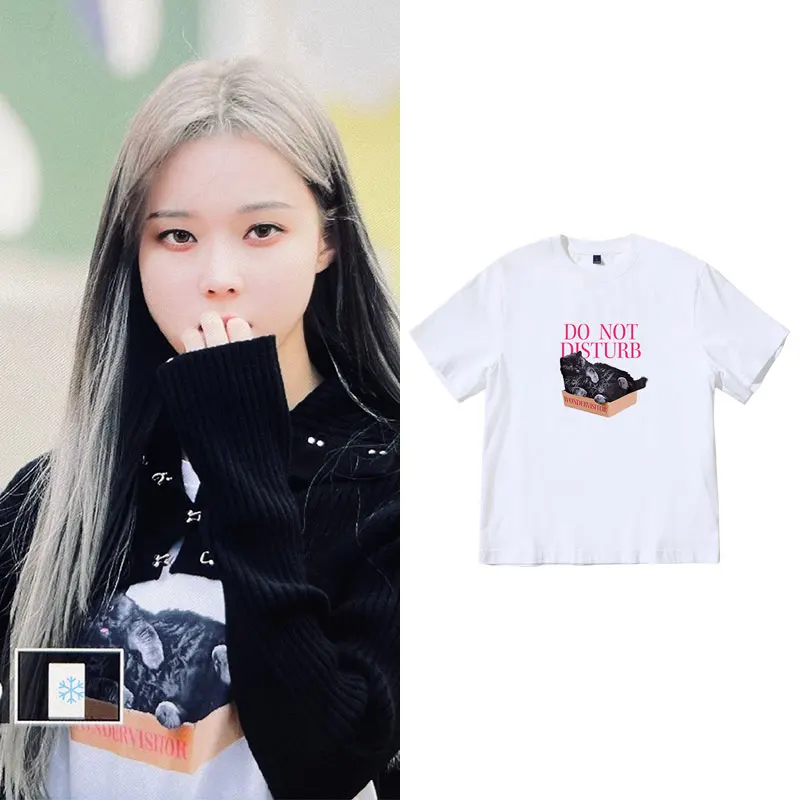 

new Korean Fashion T Shirt K Pop Kpop K-pop T-shirt Aespa Casual Women Tshirt Harajuku Streetwear Tee Shirts Tops Plus Size