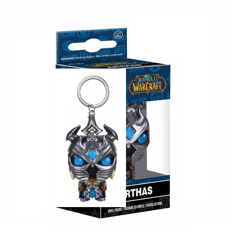 

Bandai Famous Game Character WOW Fall Of The Lich King ARTHAS Brinquedos Keychain Action Figure Toys For Children Christmas Gift