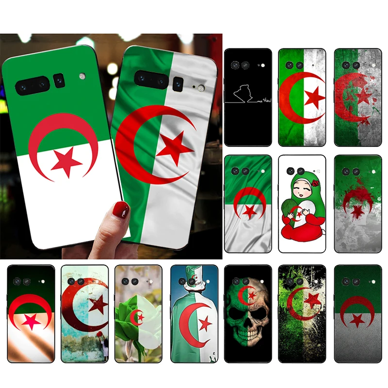 

Phone Case for Google Pixel 7 Pro 7 6A 6 Pro 5A 4A 3A Pixel 4 XL Pixel 5 6 4 3 XL 3A XL 2 XL Algeria Flag Case Funda